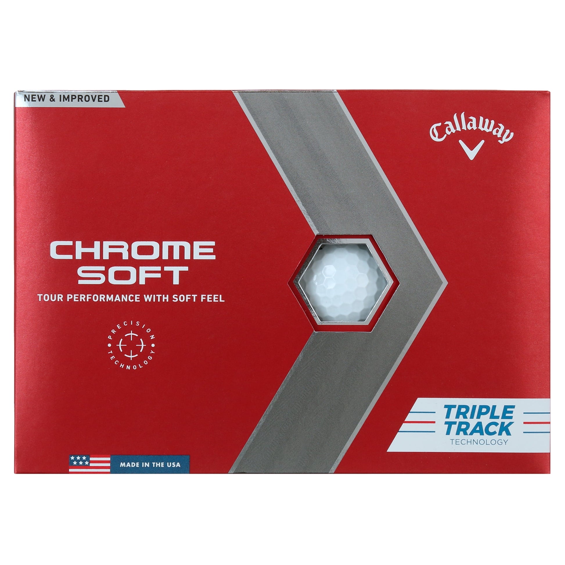 Chrome Soft 22 Triple Track Golf Balls 12Pk White