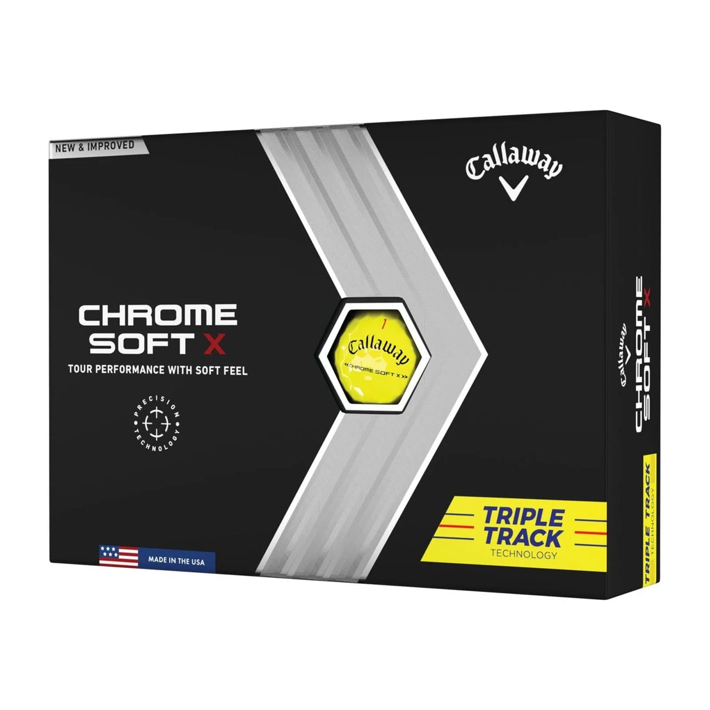 Chrome Soft X 22 Triple Track Golf Ball 12Pk Yellow