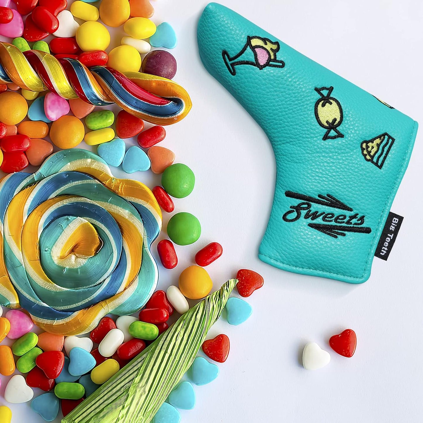 Golf Blade Putter Cover Headcover Club Protector Magnetic Bar Closure, Sweet Candy Putter Headcover Blade Putter Headcover for Scotty Cameron Taylormade Odyssey