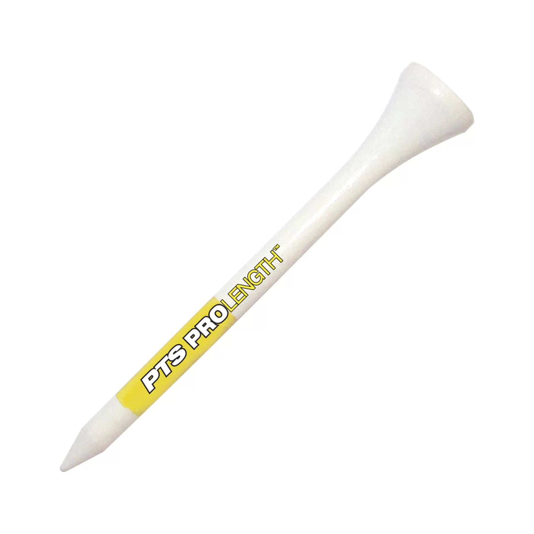 Pride Professional Prolength Wood Golf Tee, 2-3/4 Inch, Yellow/White, 100 Count