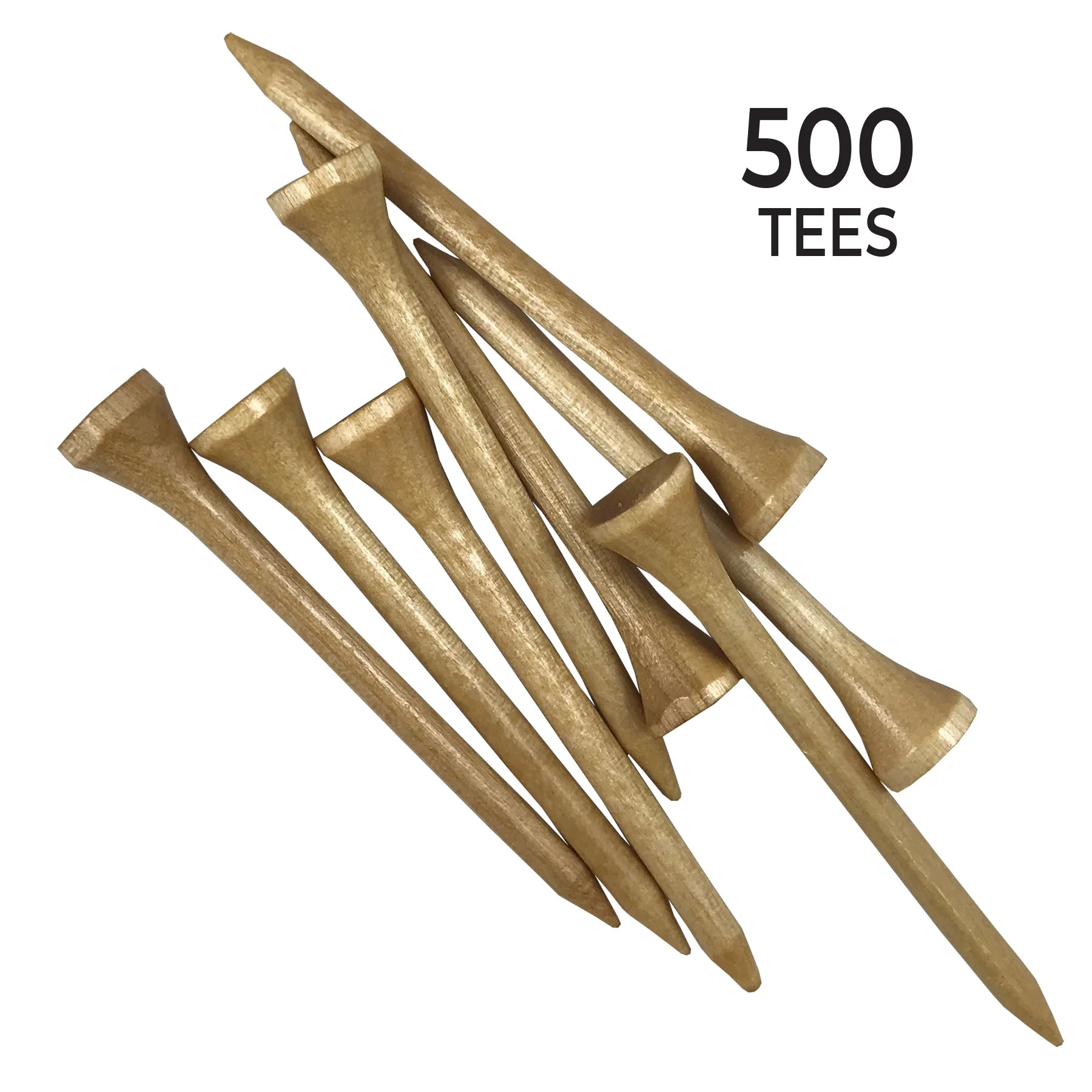 Pride Wood Golf Tee, 2.75 Inch, Natural, 500 Count