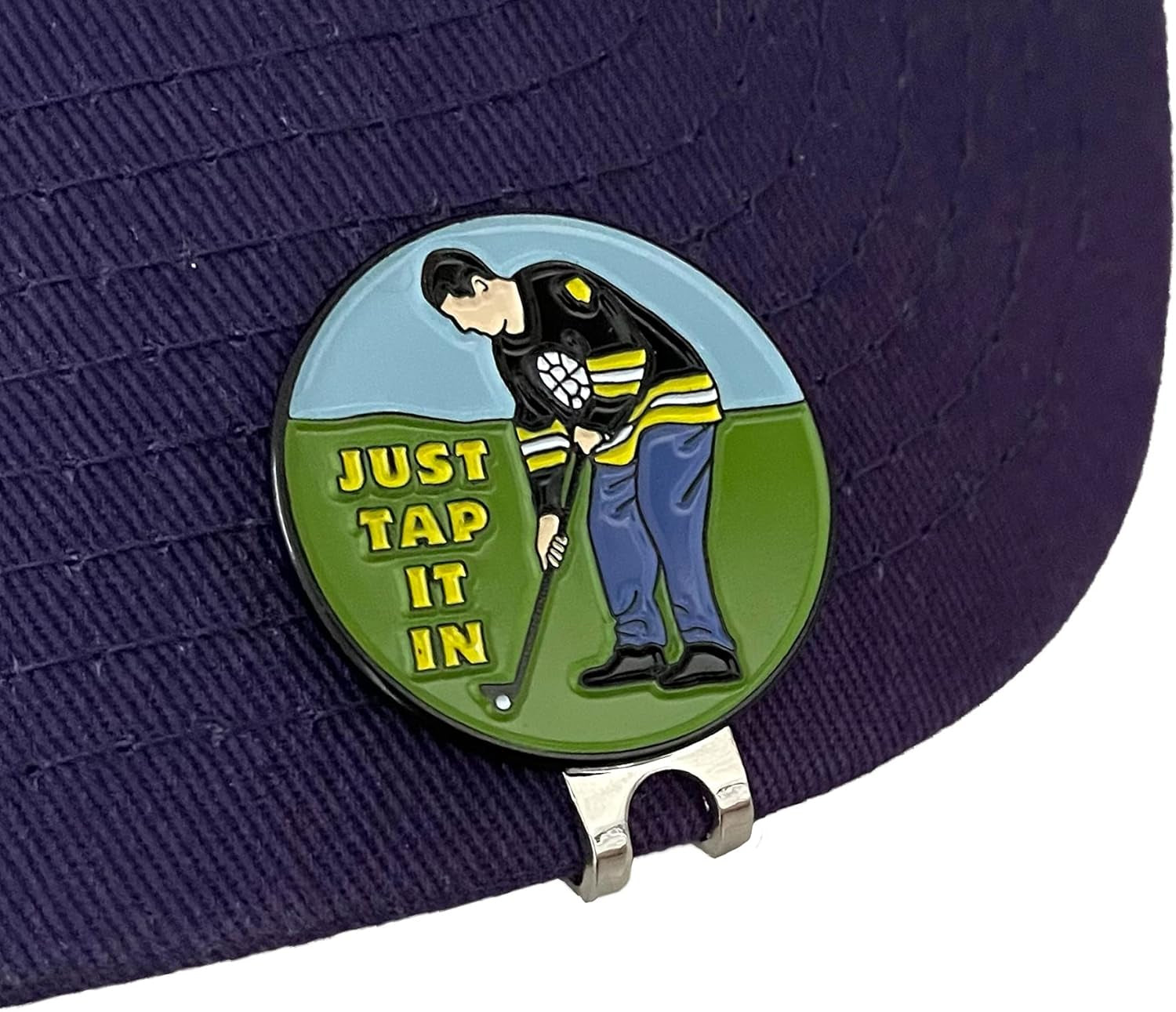 Funny Golf Hat Clip with Enamel Magnetic Ball Marker